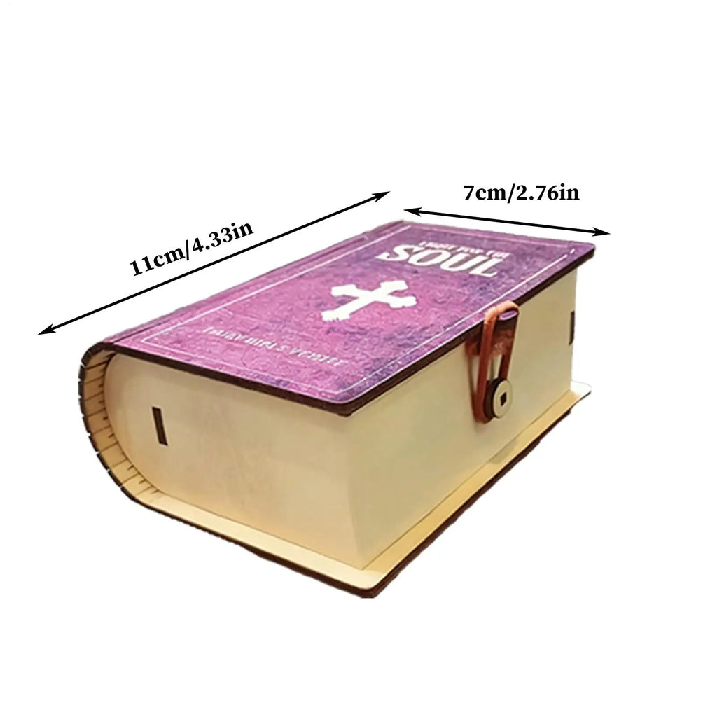 Bible Verse Cards Box Daily Inspiration Scripture Prayer Organization Storage Wooden Box Portable Household Organization Case Vue