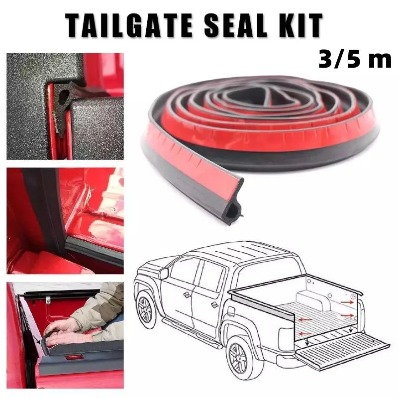 3/5m Universal Tail Door Sealing Strip Weather Stripping Sound Insulation Strip for Pickup Truck Vue 5m