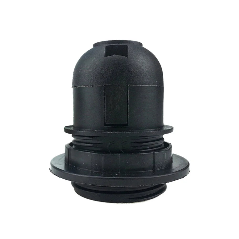 1PCS ES E27 M10 Light Bulb Lamp Holder Lampshade Collar Lighting Pendant Socket Screw 2 Colors Vue black