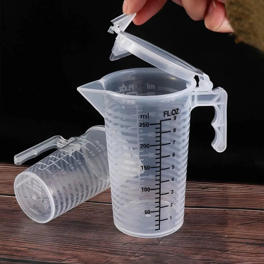 Transparent Laboratory Baking Accessories With Lid Drink Shop Science Water Container Kitchen Tool Measuring Cup Water Jug Vue