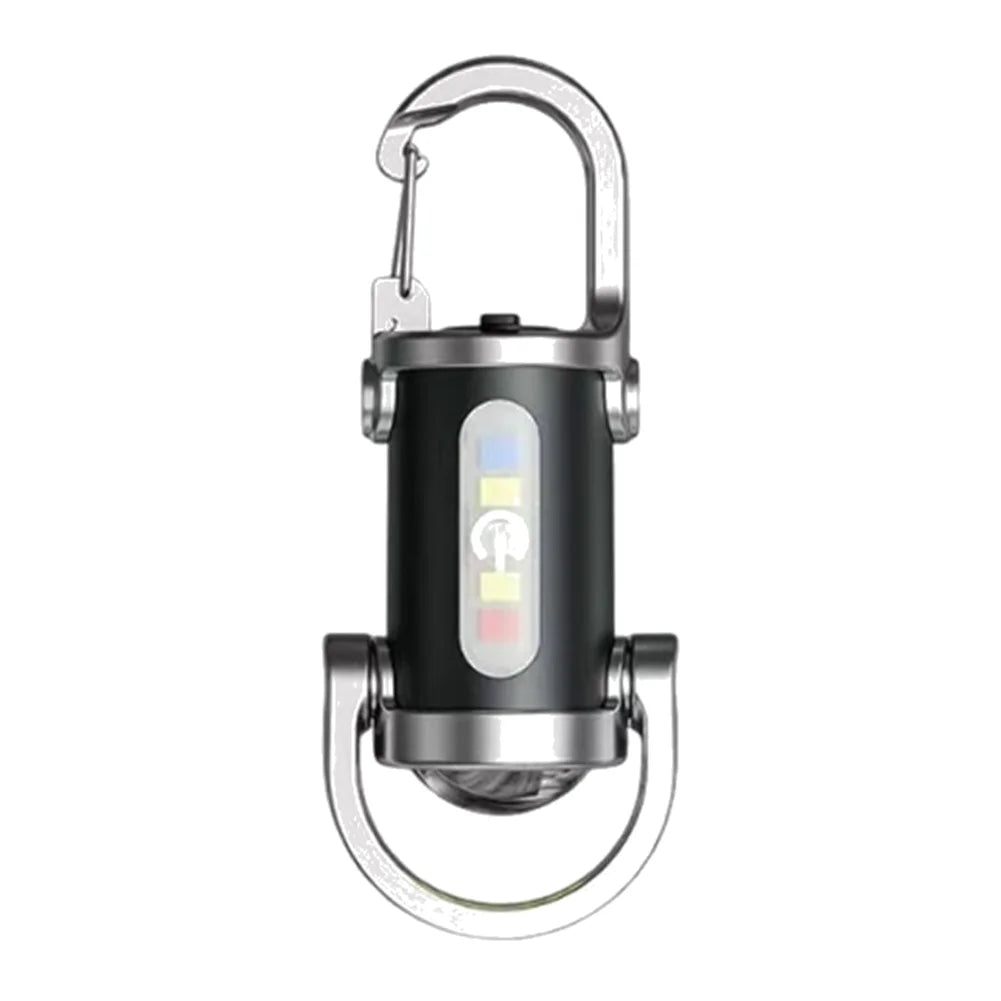 COB LED Keychain Flashlight | USB-C Rechargeable Pocket Work Light Keychain Flashlight Vue ABS Plastics Style 2 PCS China Mainland