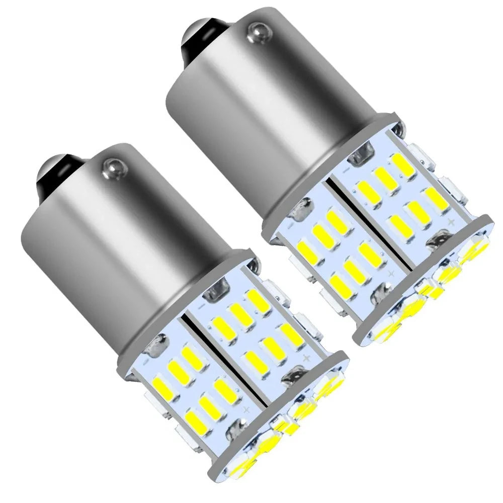 2PCS Ultra Bright LED Brake Stop Reversing 1156 BA15S P21W S25 G18 1157 BAY15D P21/7W 12V Plug and Play Car Lights Turn Signals Vue