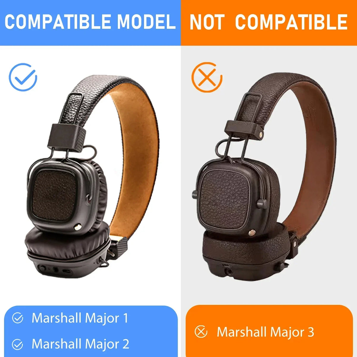 Replacement Earpads For Marshall Major 1 2 Headphones Ear Pads Cushion Cover Major II I Foam Pad Repair Parts Vue