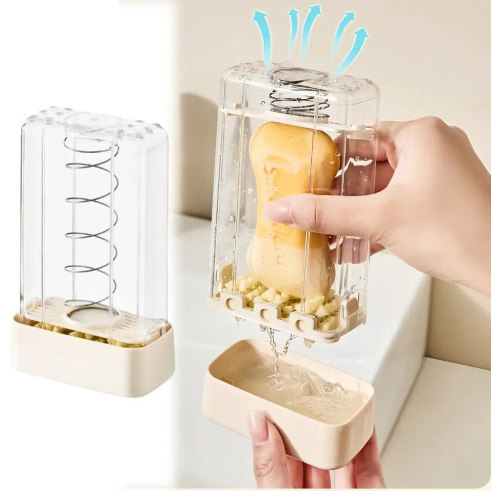 Case Multifunctional Soap Foaming Box Eco-Friendly Portable Soap Dispenser Drain Water Spring-Loaded No-wash Soap Foamer Kitchen Vue