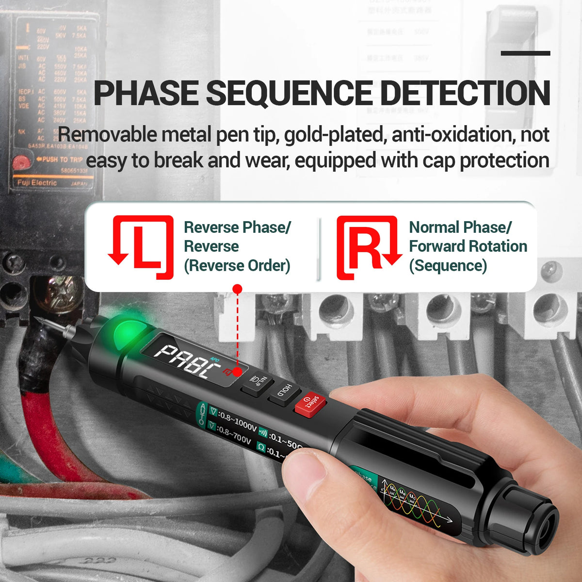 ANENG A3008 Pen Multimeter 6000 Counts Digital Multimeter Meter Tester with LCD Display Backlight Flashlight NCV Auto-off Vue