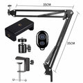Flexible Arm Tripod For Phone Stand Table Folded Anchor 360° Rotation Online Desktop Laptop Video Live Overhead Shot Photography Vue Full Set