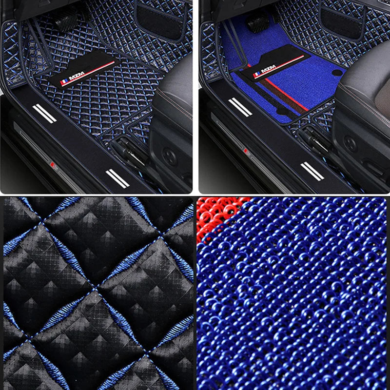 Custom Fit Car Floor Mats Waterproof Luxury Leather Full Carpet Set Interior Accessories For Honda Toyota Mercedes Benz Audi BMW Vue