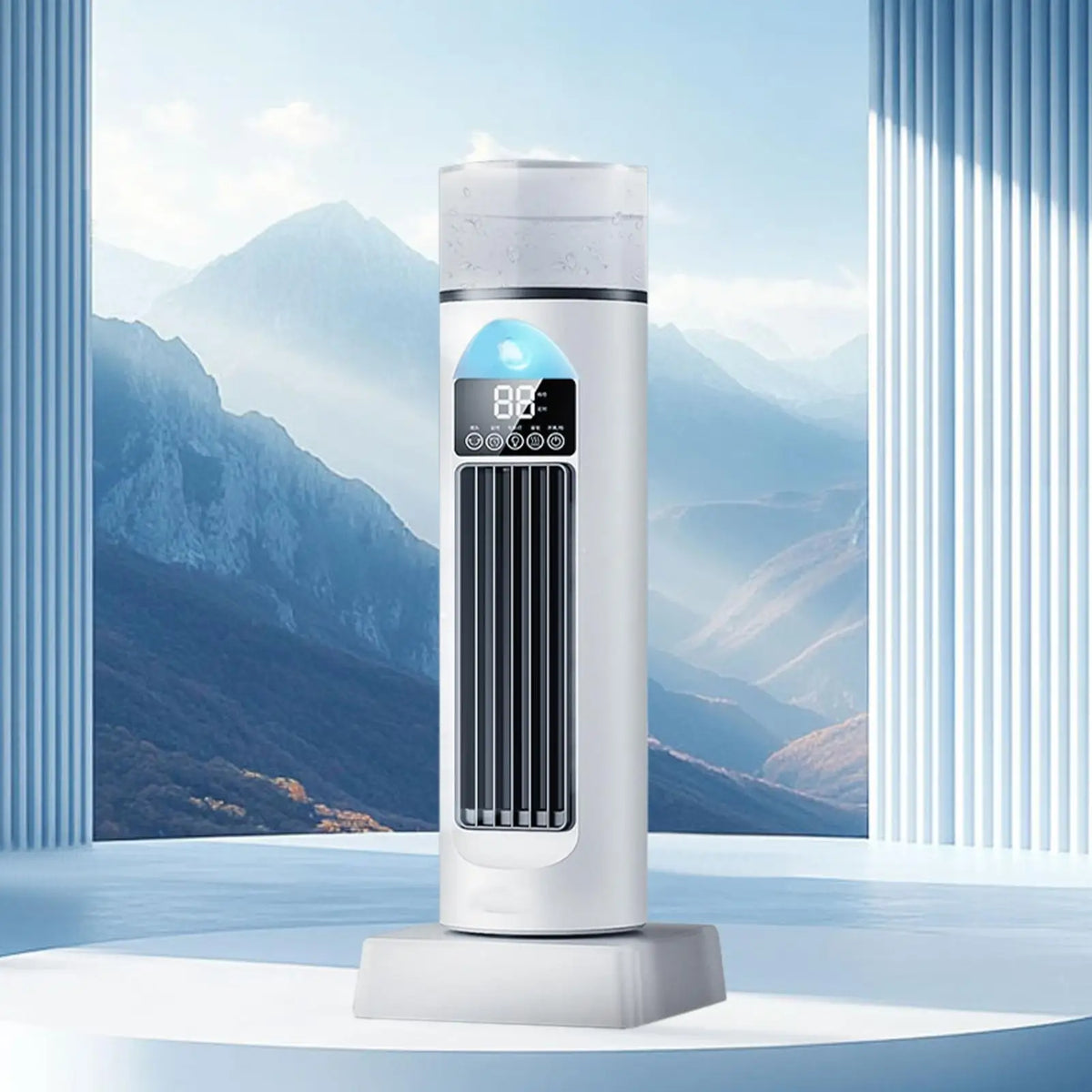Portable Bladeless Personal Air Conditioner, Quiet Cooling Fan with Humidifier, Timer & Remote Control, Small AC for Home Office Vue