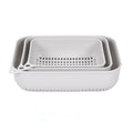 Kitchen Storage Drain Basket Three-piece Creative Home Washing Vegetable Basket Plastic Fruit Basket Storage Basket Housewares Vue gray