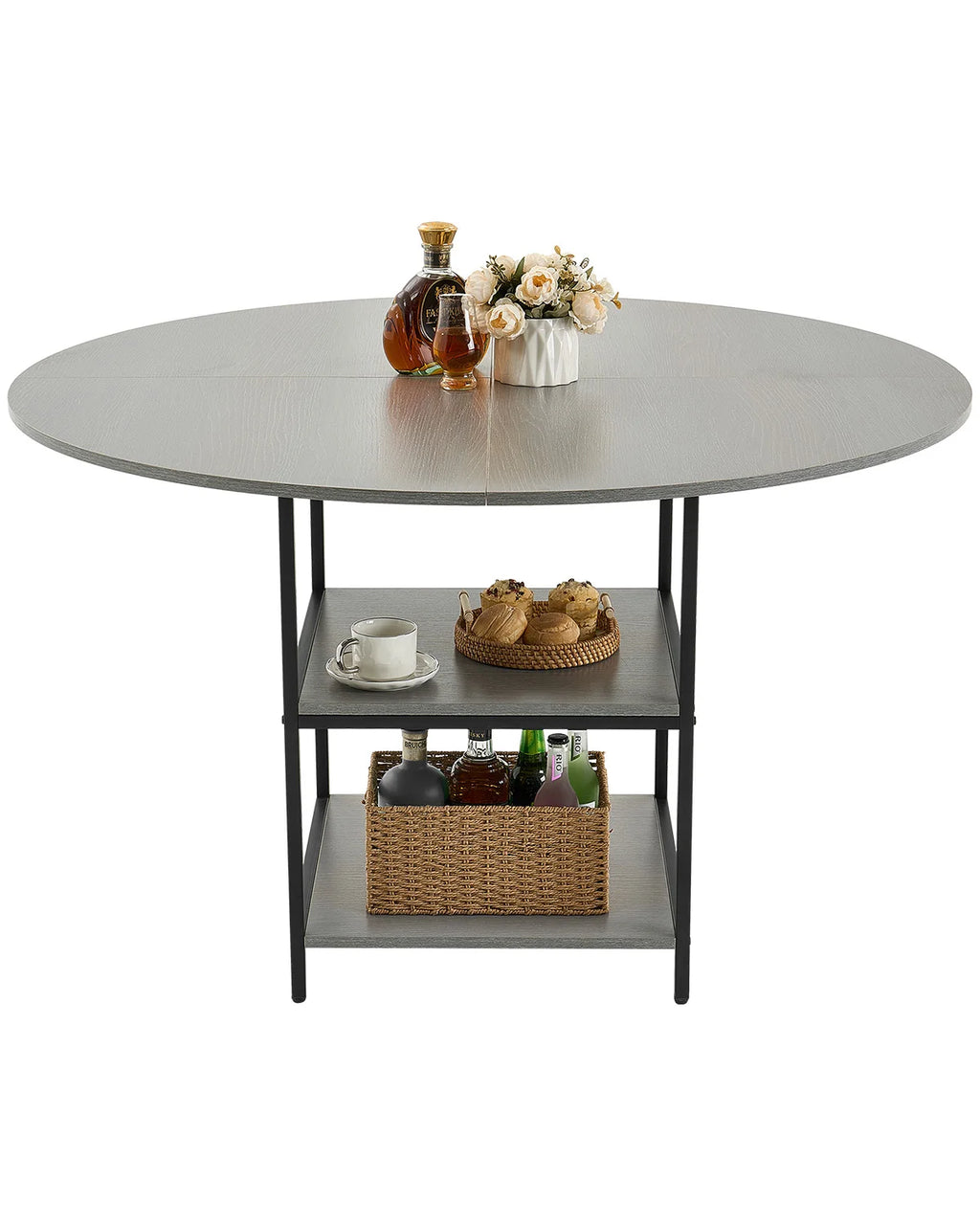 VEVOR 47" Round Dining Table | Modern Wood Circle Table 2–4 Round Dining Table Vue Grey spain