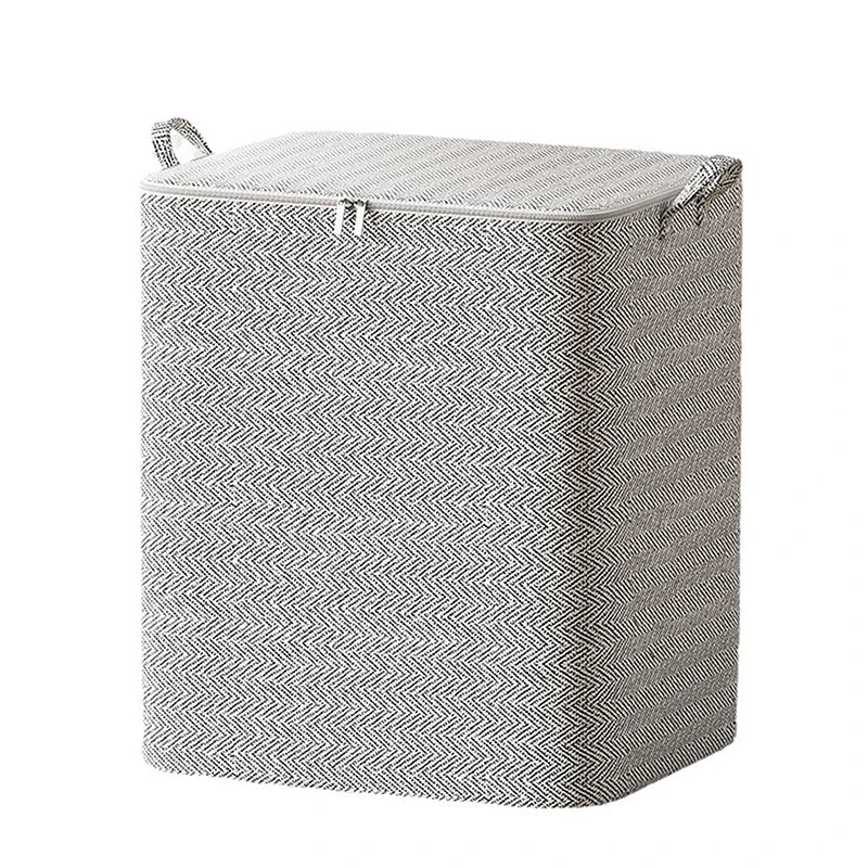 Large Capacity Clothes Storage Bag Organizer With Reinforced Handle For Blankets Bedding Foldable With Zipper Storage Bag Vue