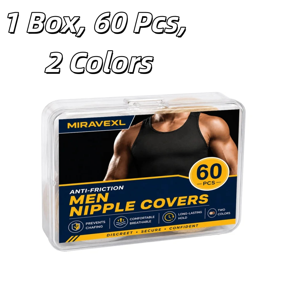 60Pcs Men Nipple Covers Anti Chafing Running Nipple Patches Breathable Invisible Sports Nipple Guards Marathon Adhesive Bandages Vue 1BOX