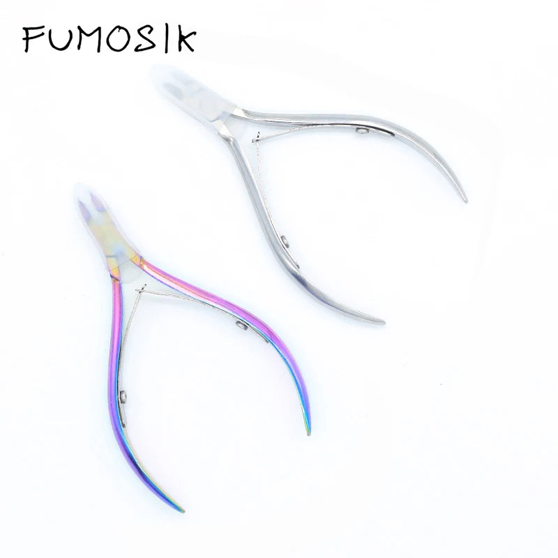 2PCSNail Manicure Scissors Cuticle Cutter Nails Cuticle Nippers Dead Skin Remover Pedicure Stainless Steel Cutters Tools Vue