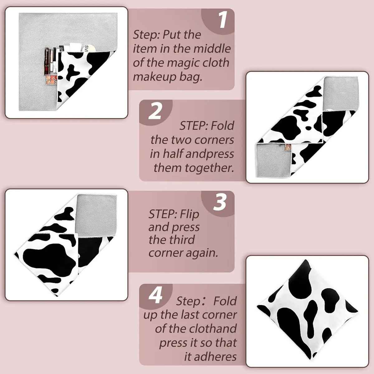 Toiletries Cosmetic Makeup Brushes Storage Bag Cloth Protective Wrap 50cm Universal Magic Self-Adhesive Travel Outdoors Make Up Vue