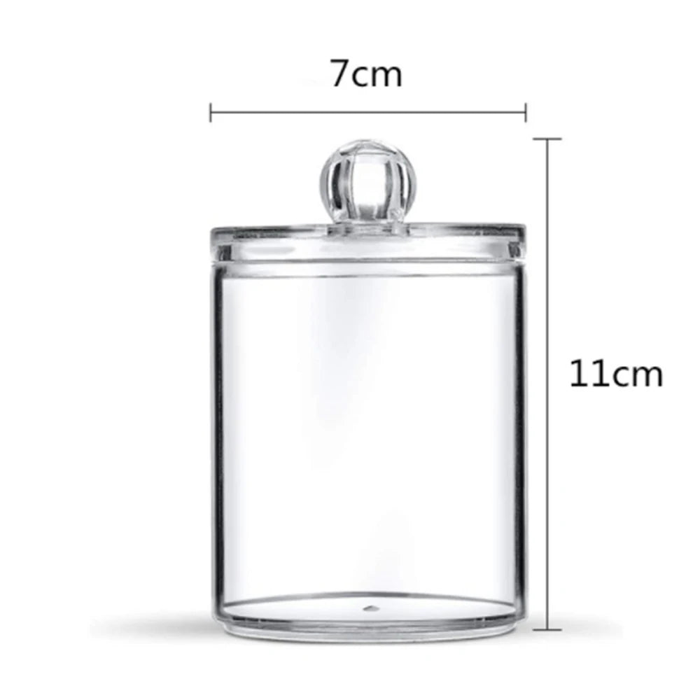 Transparent Organizer Cotton Swab Storage Box Acrylic Cotton Pad Storage Box Independent distributor Vue