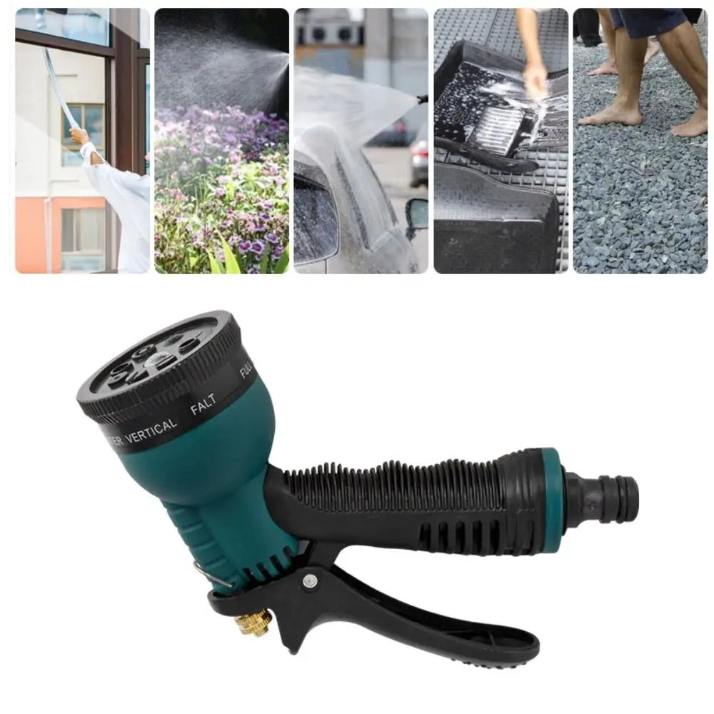 Durable 8 Mode Water Gun Hose Nozzle Sprinkle Tools Pressure Garden