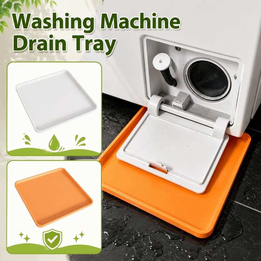 3D Printed Washing Machine Drain Tray Leak-Proof Keeps Floor Clean Washer Drain Guide Tray Simple Durable Water Collection Box Vue