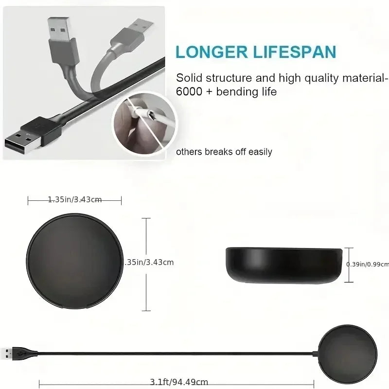 Magnetic Watch Wireless Charger For Samsung Galaxy Watch 8/7/6/5pro/5/4/3 Active 2 Portable USB Cable Fast Charging Dock Station Vue