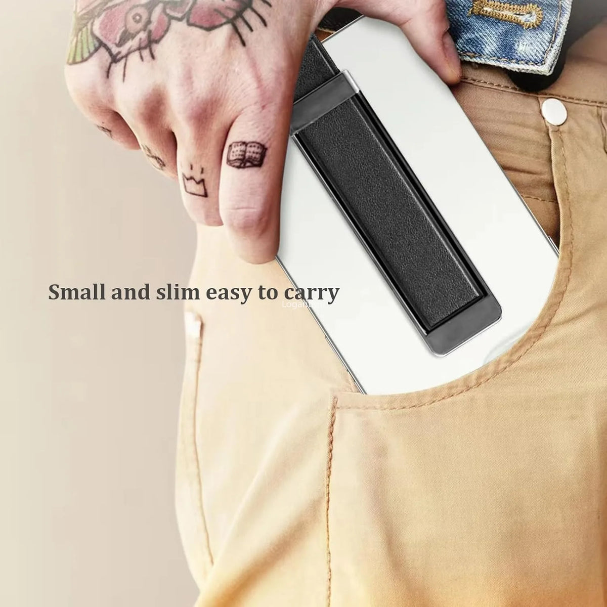 Wrist Band + Finger Grip 2-in-1 Phone Holder, Sticky Socket Stand Compatible with iPhone 12-17/Xiaomi Vue