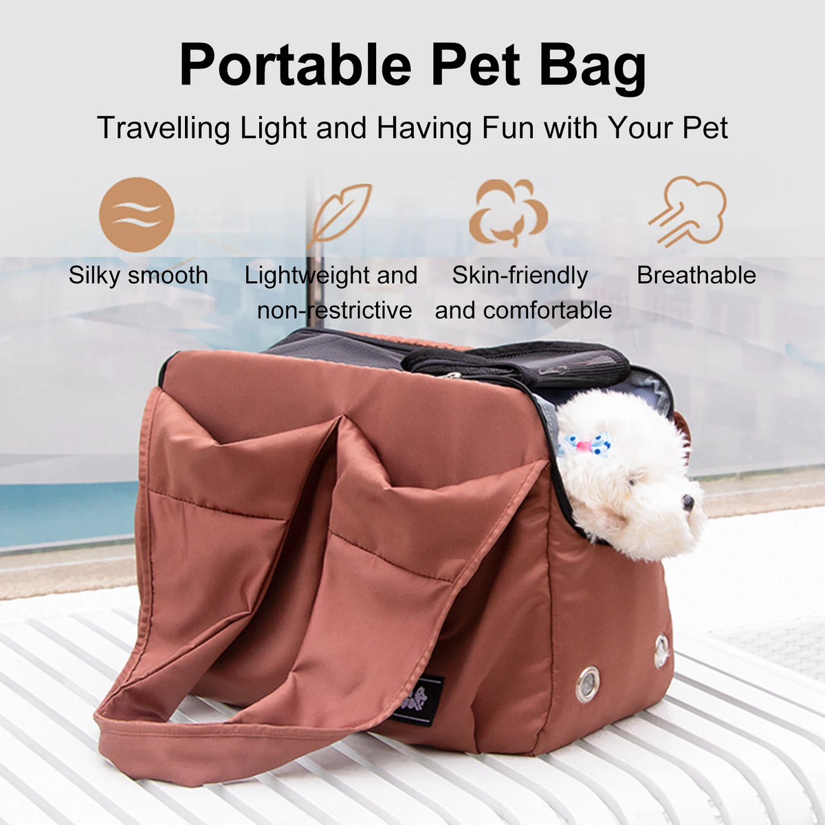 Portable Cat Bag Breathable Pet Bag Outing Shoulder Bag Winter Warm Pet Carrier Comfortable Ventilation for Small Dogs and Cats Vue