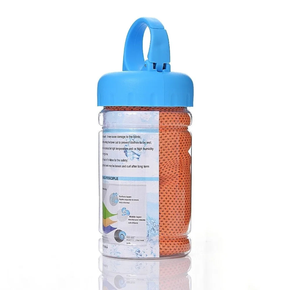 Breathable Cooling Towel Quick Drying Ultra Soft Ice Wipes Vue Orange
