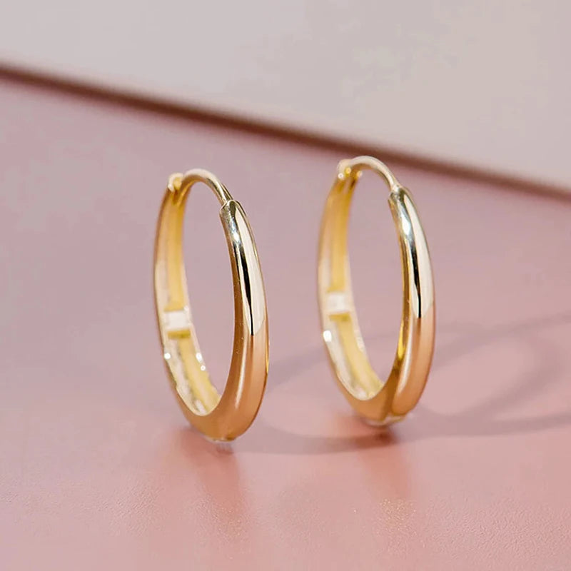 Huitan Gold Hoop Earrings – Trendy Women's Fashion Jewelry Fashion Hoop Earrings Vue