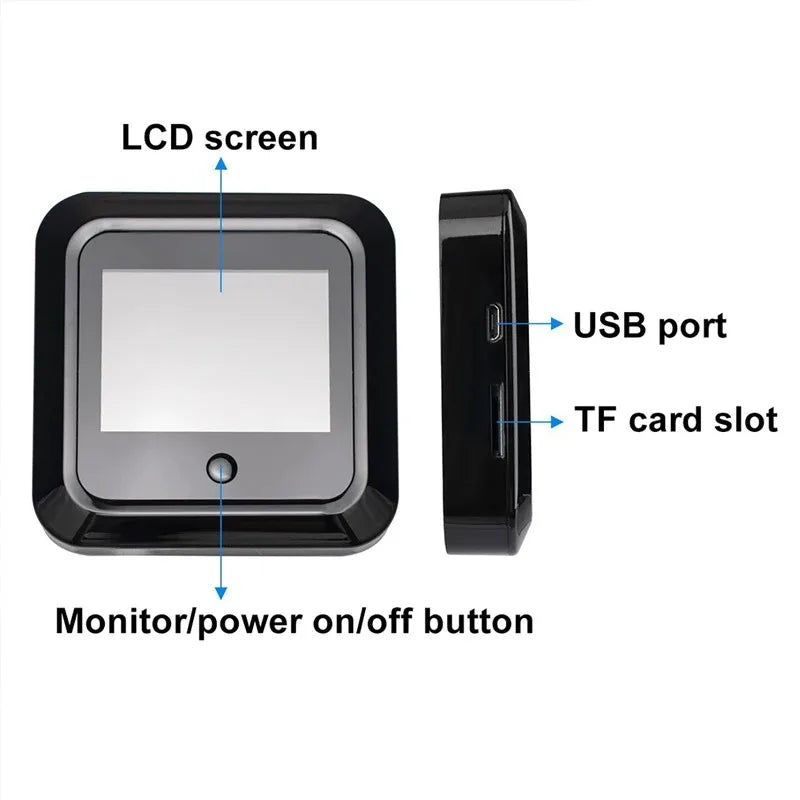 2.4 Inch Peephole 120° Smart Digital Door Viewer Camera Security Monitor 240X320 HD Visual Doorbell 300000 Pixels Resolutio Vue