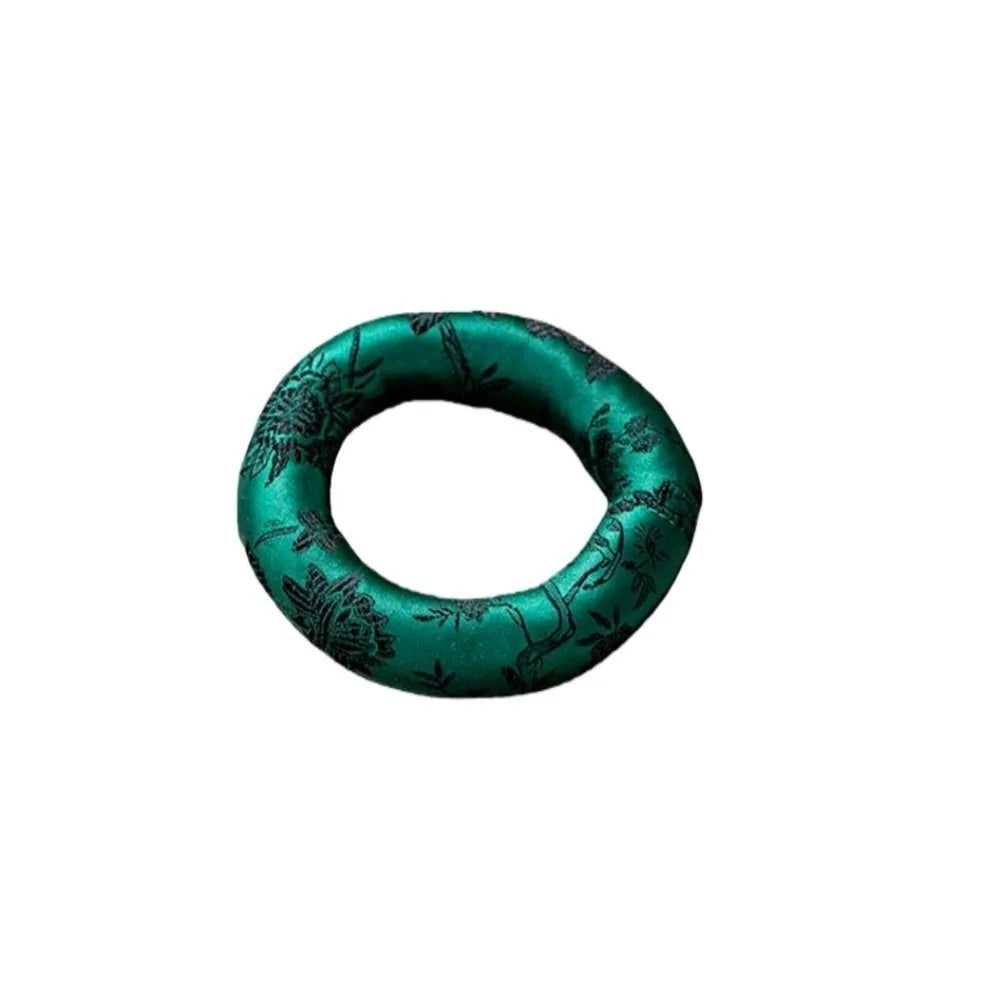 Spiritual Accessory Nepalese Singing Bowl Mat Cloth Non Slip Donut Shape Mat Round Traditional Drink Cup Mat Meditation Vue Style 8
