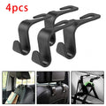 vvocci 4PCS For Auto Rear Purse Bags For Handbag Car Seat Headrest Hook Clothes CoatsSeat Organizer Hanger Storage Holder Vue B238 Black-4Pcs