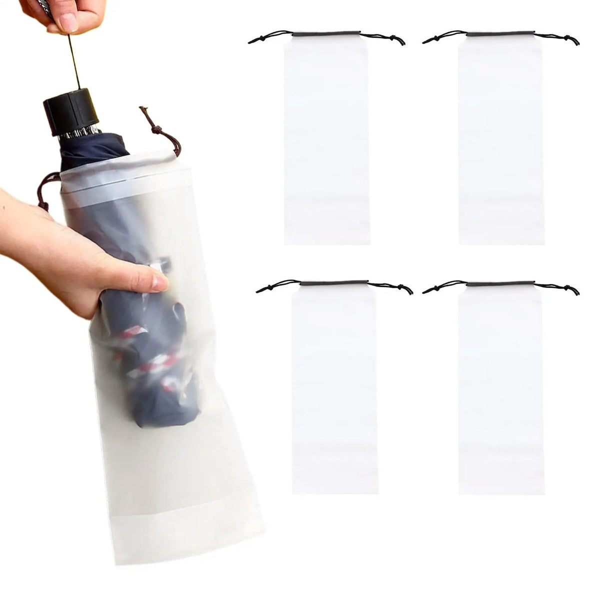 33x13cm PVC Drawstring Wet Umbrella Bags Foldable 5/10PCS Waterproof Organizer for Travel Vehicle Outdoor Umbrella Storage Bag Vue