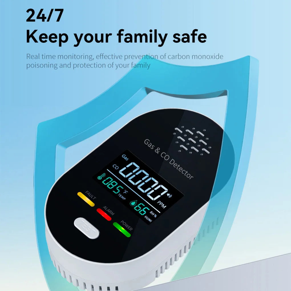 XY-CGTW01 Mini CO Detector Portable Carbon Monoxide Tester Multifunctional Air Quality Monitor Temperature and Humidity Meter Vue