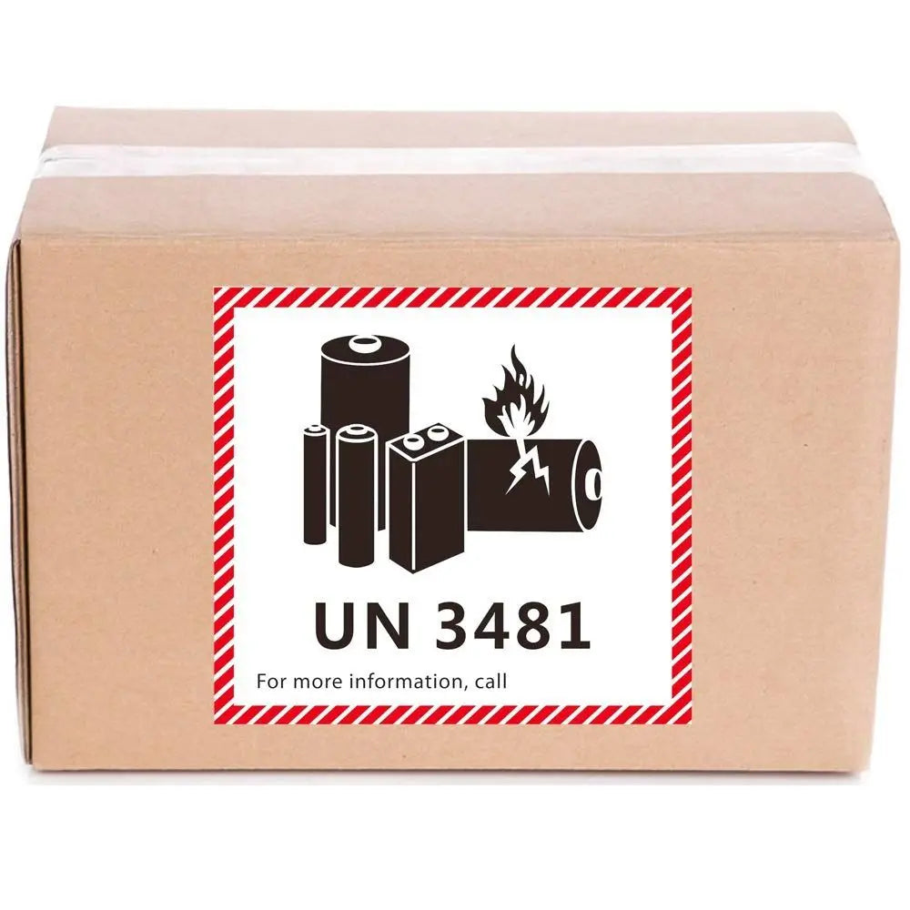 Battery Fire Labels UN3481 Transport Lithium Label Adhesive 4 7 X 3 Vue