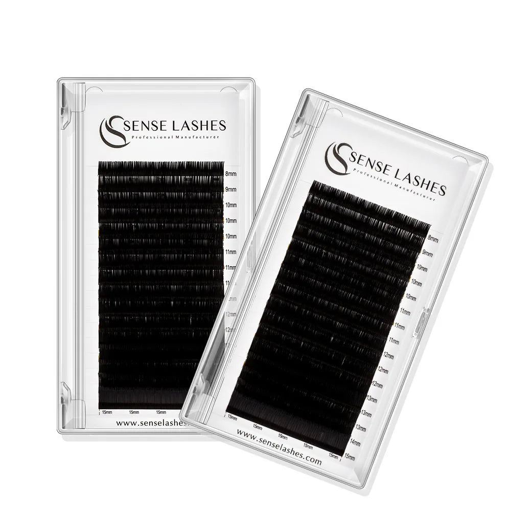 Sense Lashes 16 Rows Individual Lash Extensions – Matte Black Individual Lash Extensions Vue