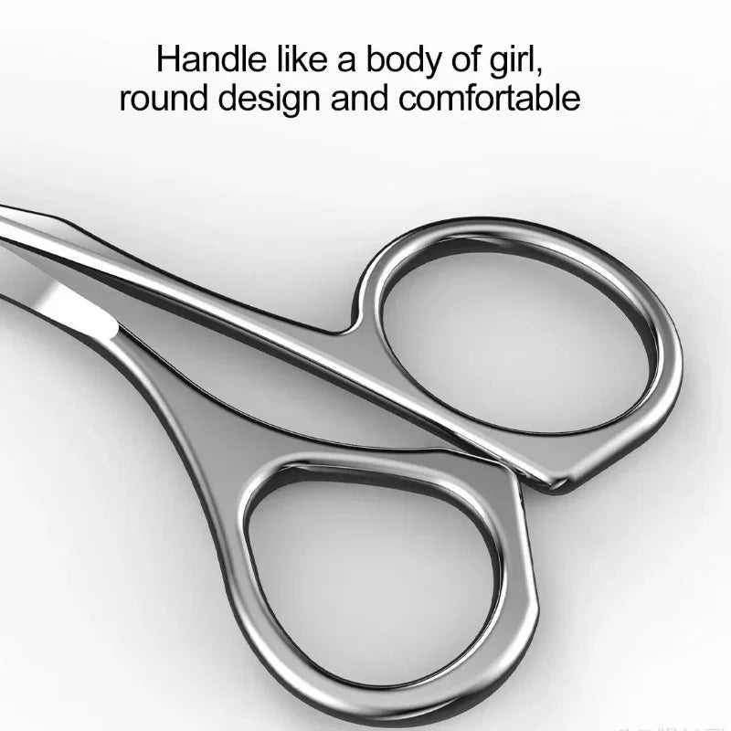 Stainless Steel Eyebrow Scissors with Eyebrow Comb High Quality Makeup Scissors Eyebrow Trimming Knife Hair Remover Shaver Tool Vue