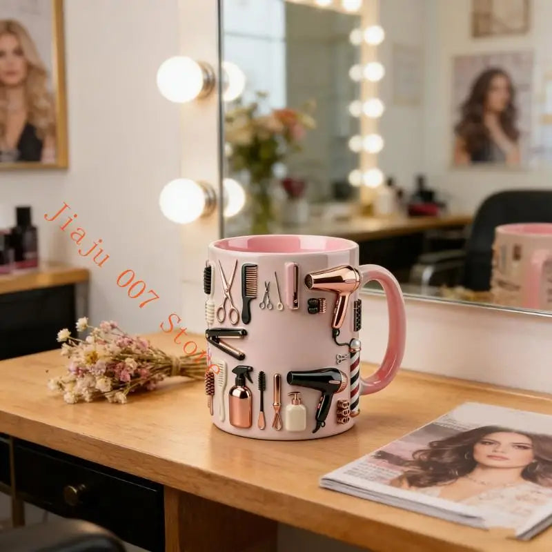 Pink Hairdresser Ceramic Mug – Stylist & Barber Gift 11oz/15oz Novelty Ceramic Mug Vue