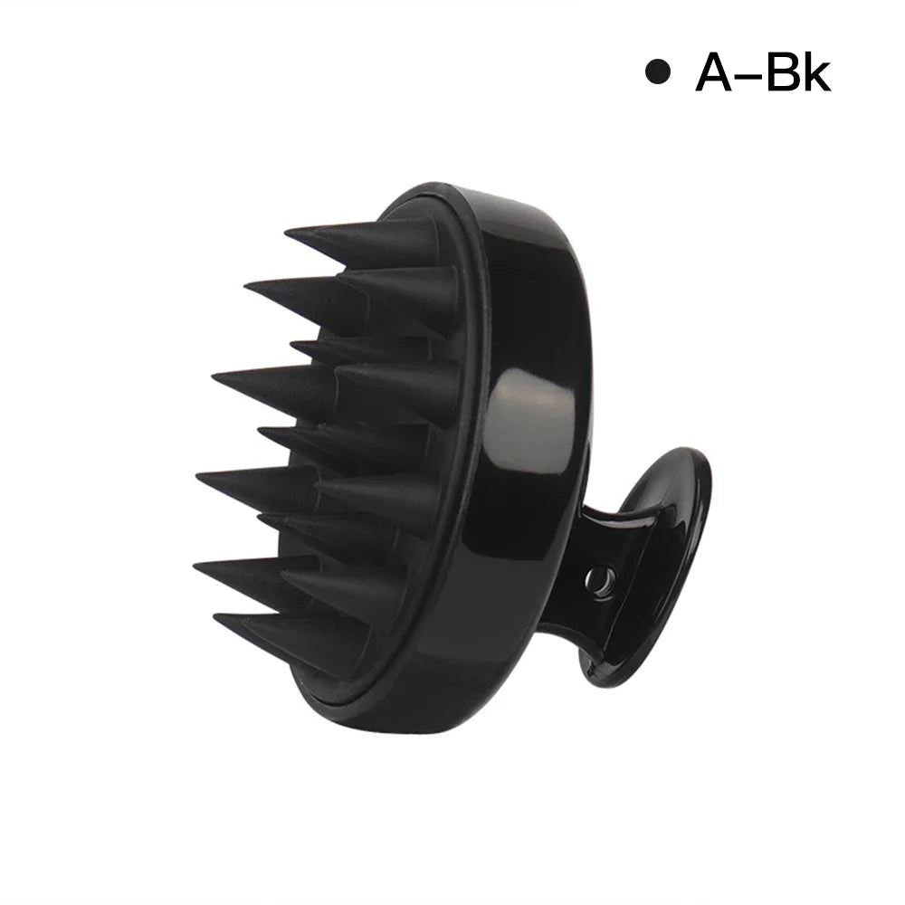 Silicone Head Scalp Massage Comb Hair Washing Brush Soft Scalp Massager for Hair Growth Shampoo Brush Shower Comb Hair Care Vue Black
