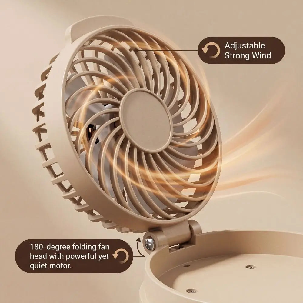 2 in 1 LED Fan Lantern Strong Light Cool Camping Lantern with Fan Multi-Function with Handle Portable Electric Fan Vue