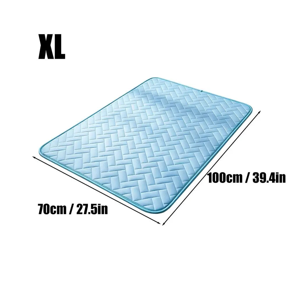 S/M/L/XL/XXL Cat Cooling Mat Pet Ice Silk Cold Pad Dog Foldable Cooling Mat for Outdoor Indoor Backyard Balcony Home Bedroom Vue XL