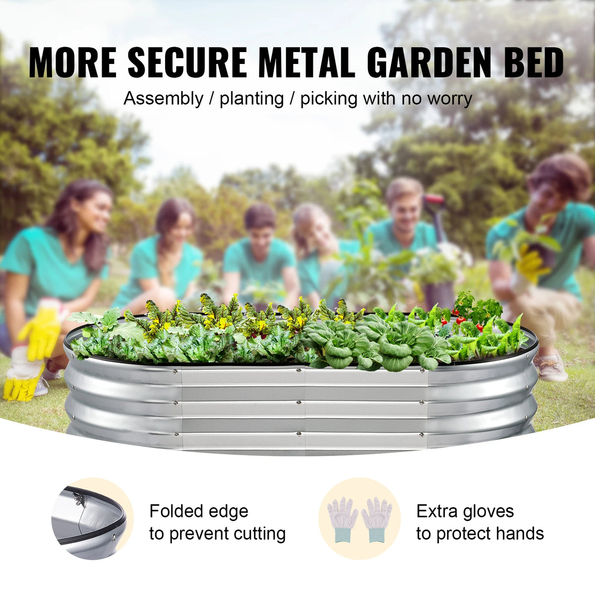 Large Metal Raised Garden Bed Kit – Galvanized Planter Box Raised Garden Bed Vue