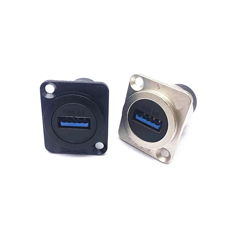 1PCS D Type Metal USB 3.0 Socket USB Female to USB Female Jacks USB Socket Module Panel Mounting Electronic Connectors Vue