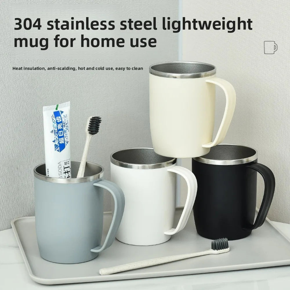 304 Stainless Steel Teeth Cleaning cup Mouthwash cup Bathroom Roller Toothbrush Toothpaste travel Wash cup Bathroom Accessories Vue