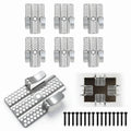 1/2 Inch Wall Repair Clips Stainless Steel Fasteners With Screws Hole Repair Patch Easy Install Strong Metal Metal Backing Clips Vue Silver