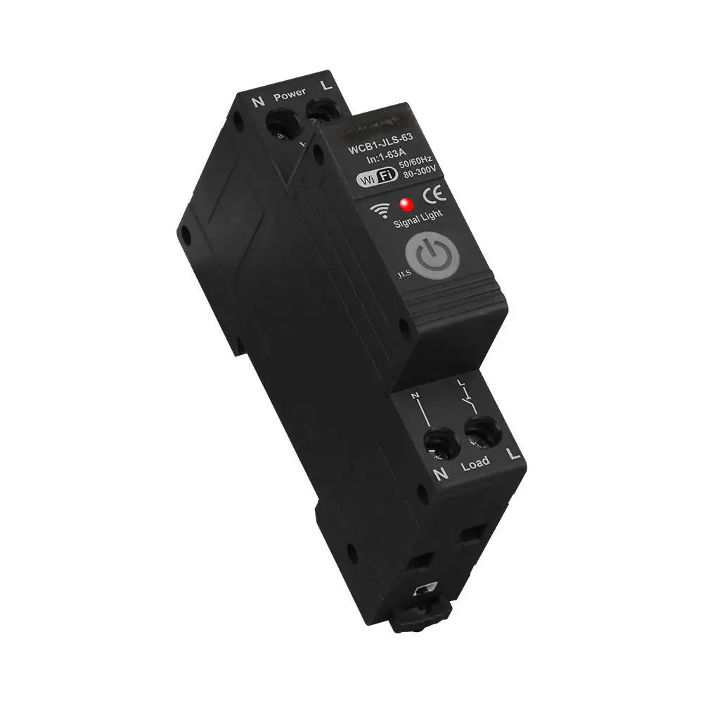 Tuya WiFi Over Voltage Under Voltage Over Current Temperature Leakage Protect Timing Switch Bidirectional Measure Energy Meter Vue