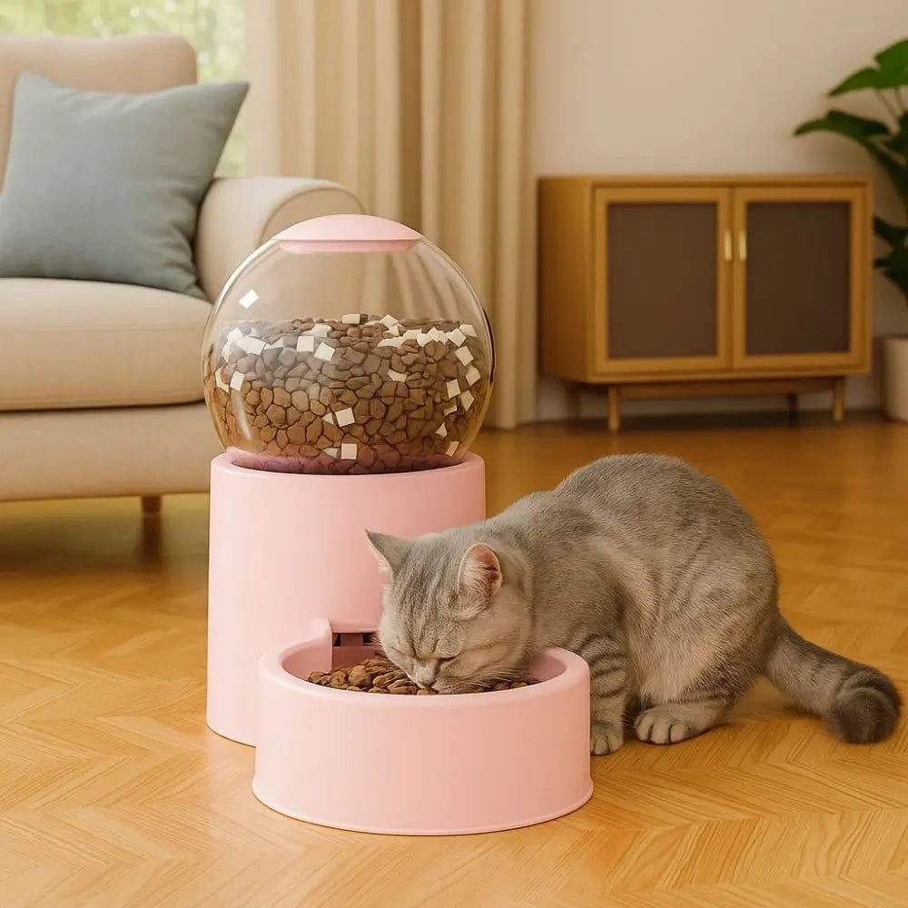 Large Capacity Automatic Pet Feeder Plastic Leakproof Dog Water Dispenser Detachable Visual Window Pet Food Bowl For Cats Dogs Vue