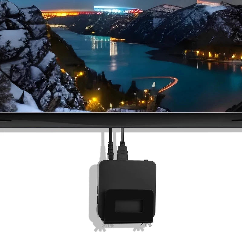 Adjustable Wall Mount Bracket – Fits Apple TV 3/4/4K, Router, Modem, TV Box – Space-Saving Sturdy, 1 Pack Vue