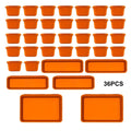 36-Pc Interlocking Drawer Organizer & Tool Tray Set Drawer Organizer Set Vue Orange CN