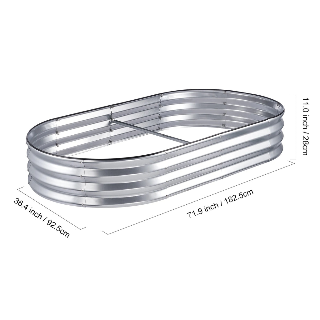 Large Metal Raised Garden Bed Kit – Galvanized Planter Box Raised Garden Bed Vue L-Silver Canada