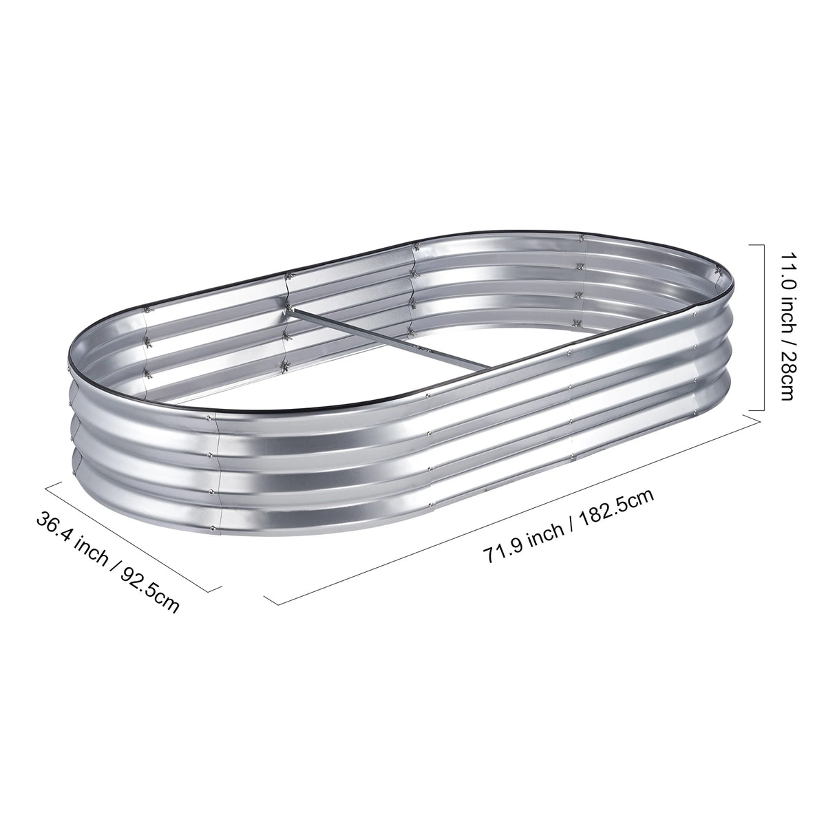 Large Metal Raised Garden Bed Kit – Galvanized Planter Box Raised Garden Bed Vue L-Silver Canada