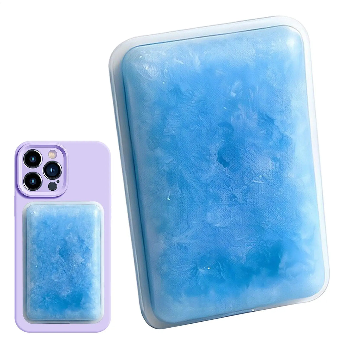 Phone Cooler Ice Pack, Reusable Soft Cooling Pad for Smartphone Overheating, Long Lasting Portable Cooler for Outdoor Travel Vue