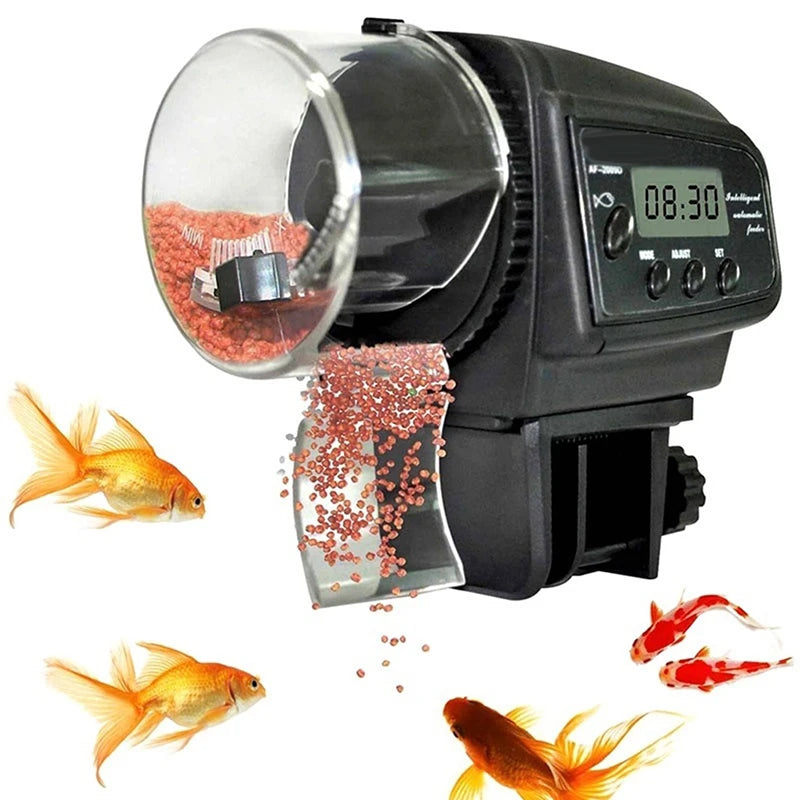 Auto Fish Tank Feeder AF2005D AF2009D Aquarium Food Dispenser Digital Timer Feeder for Holiday Home Office Aquariums Feeder Vue